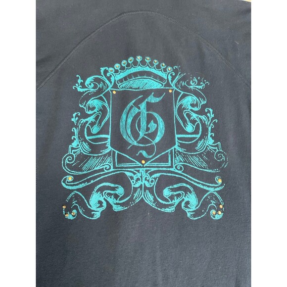 Women's Large Guess Blue Zip up Dress / Hoodie - Picture 8 of 8